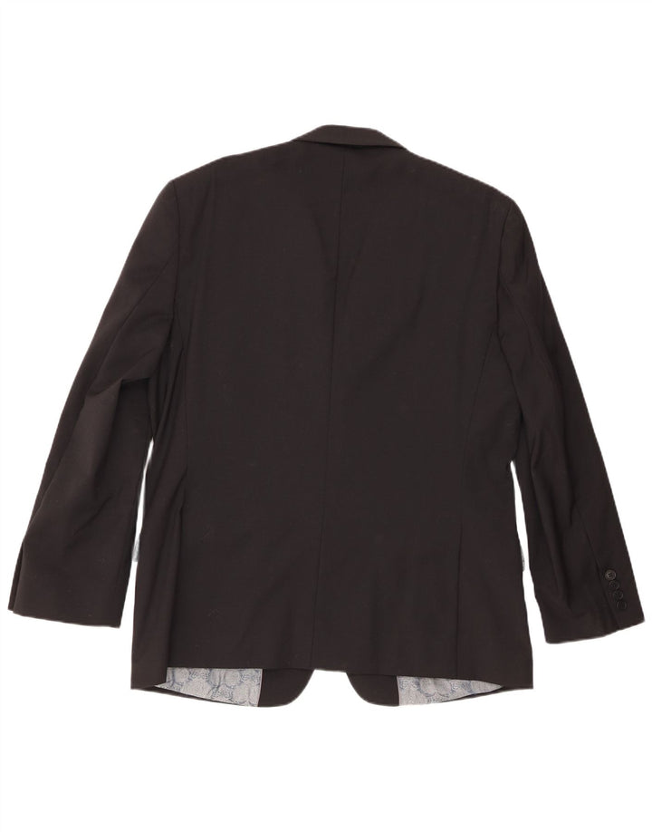 Ted Baker Mens 2 Button Blazer Jacket UK 42 XL Black Wool