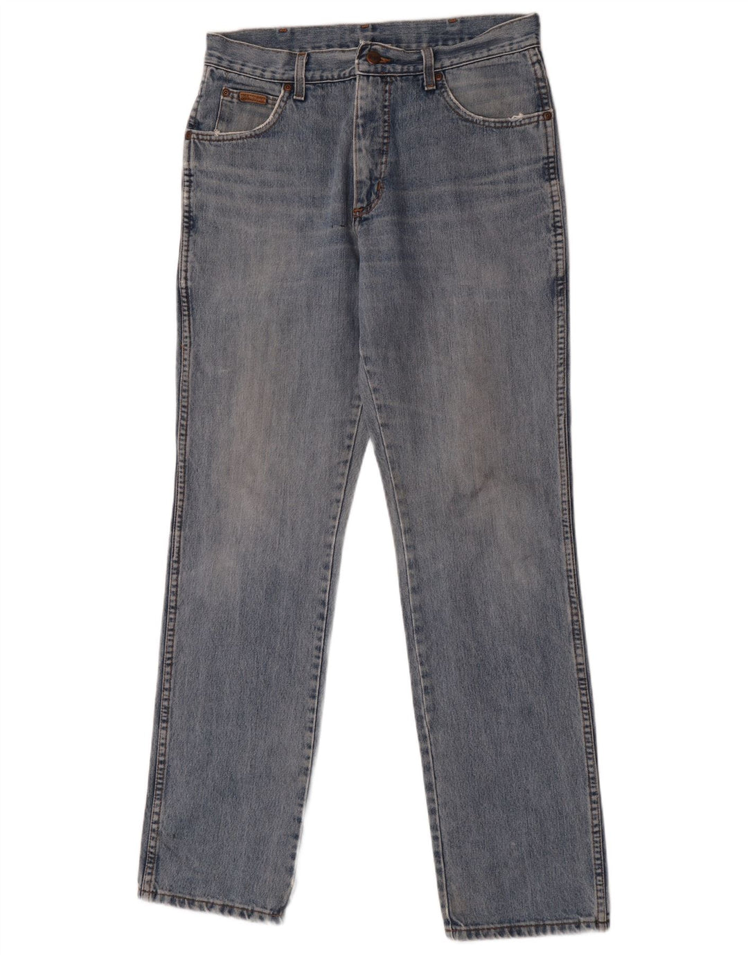 Wrangler Mens Texas Straight Jeans W33 L34 Blue Cotton