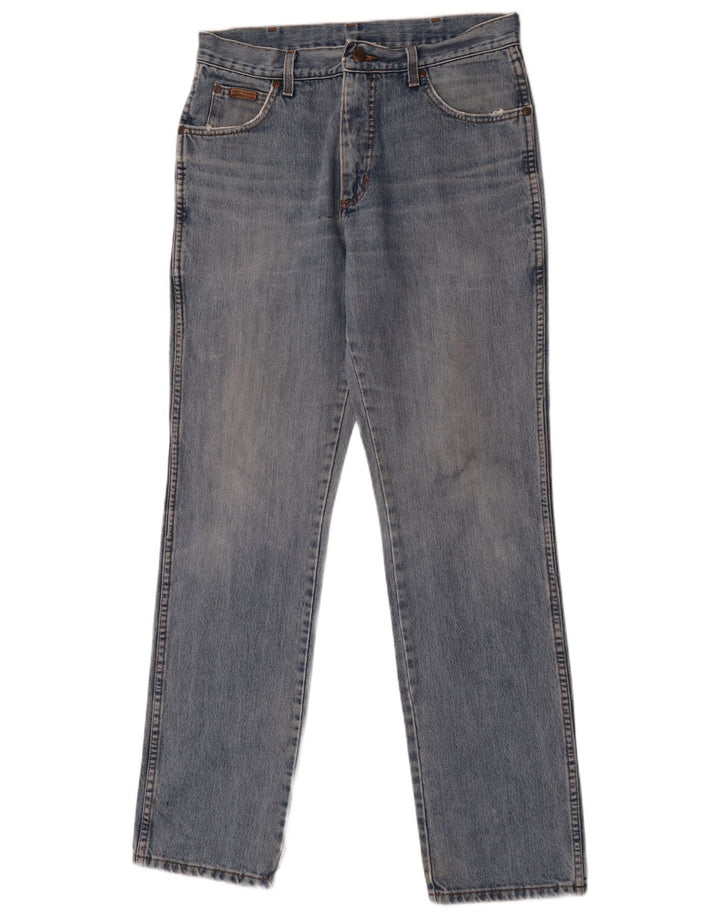 Wrangler Mens Texas Straight Jeans W33 L34 Blue Cotton