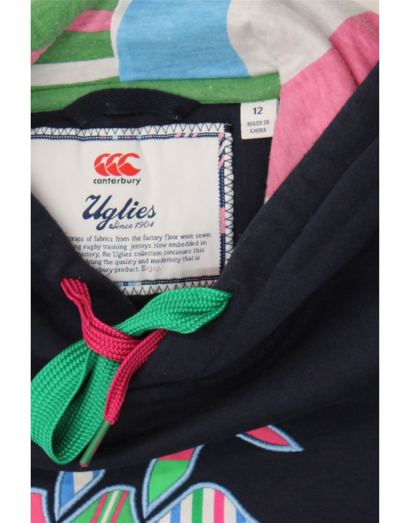Womens Graphic Hoodie Jumper UK 12 Medium Vintage Canterbury and Second-Hand Canterbury from Messina Hembry 