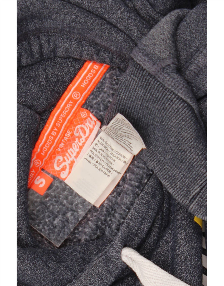 Superdry Mens Graphic Hoodie Jumper Small Blue Cotton