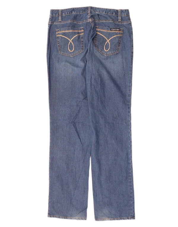 CALVIN KLEIN Womens High Waist Skinny Jeans US 12 Large W34 L32 Blue