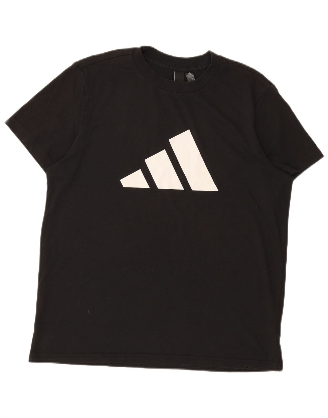 ADIDAS Womens Graphic T-Shirt Top UK 12/14 Medium Black Polyester