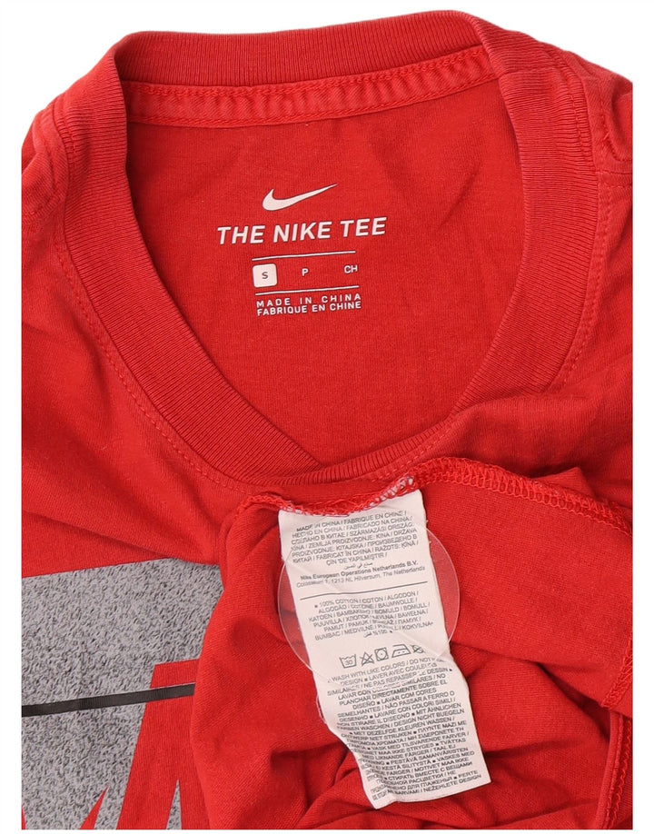 Nike Mens Graphic T-Shirt Top Small Red Cotton
