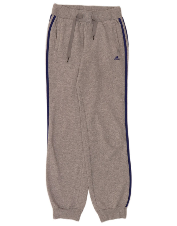 Adidas Womens Climalite Tracksuit Trousers Joggers UK 4/6 XS Grey Flecked