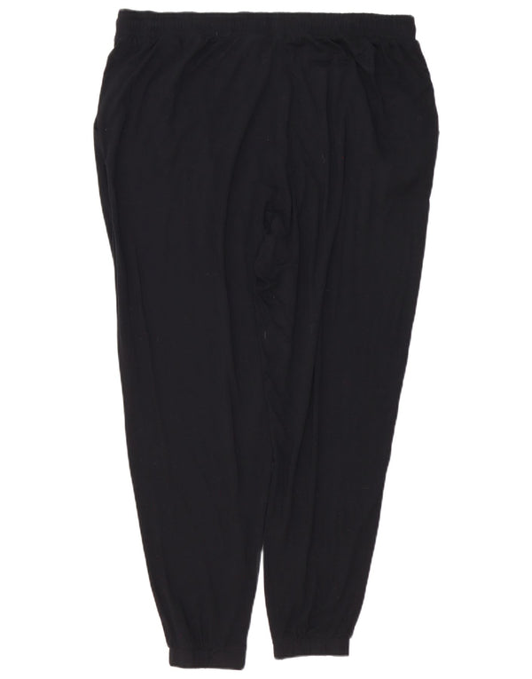 Marks & Spencer Womens Joggers Cropped Trousers UK 18 XL W40 L26 Black
