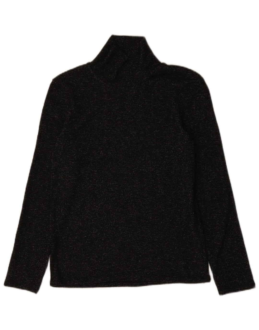 Zara Womens Turtle Neck Jumper Sweater UK 14 Large Black Flecked