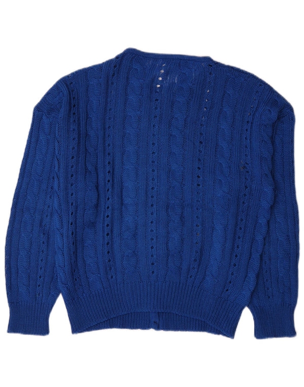 Vintage Womens Cardigan Sweater UK 16 Large Blue