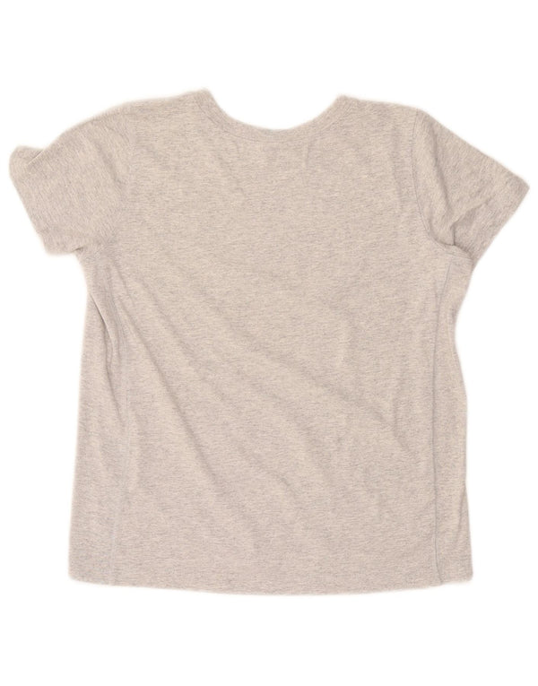 Champion Womens T-Shirt Top UK 6 XS Grey Flecked Cotton