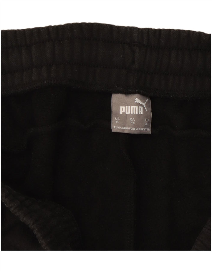 PUMA Mens Tracksuit Trousers XL  Black Cotton