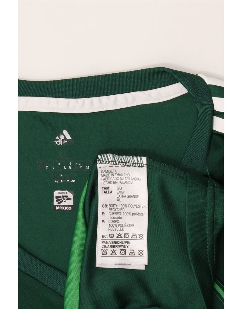 ADIDAS Womens Mexico T-Shirt Top UK 18 XL Green Polyester Vintage Adidas and Second-Hand Adidas from Messina Hembry 