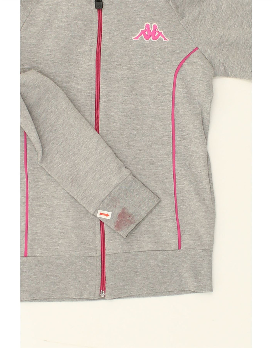 KAPPA Girls Zip Hoodie Sweater 9-10 Years Grey Cotton | Vintage Kappa | Thrift | Second-Hand Kappa | Used Clothing | Messina Hembry 