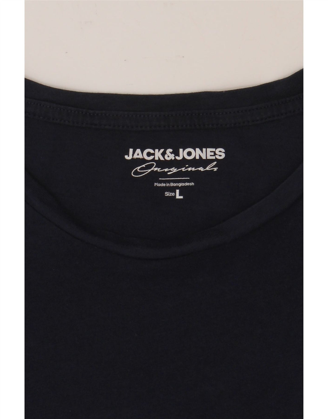 JACK & JONES Mens T-Shirt Top Large Navy Blue Cotton Vintage Jack & Jones and Second-Hand Jack & Jones from Messina Hembry 