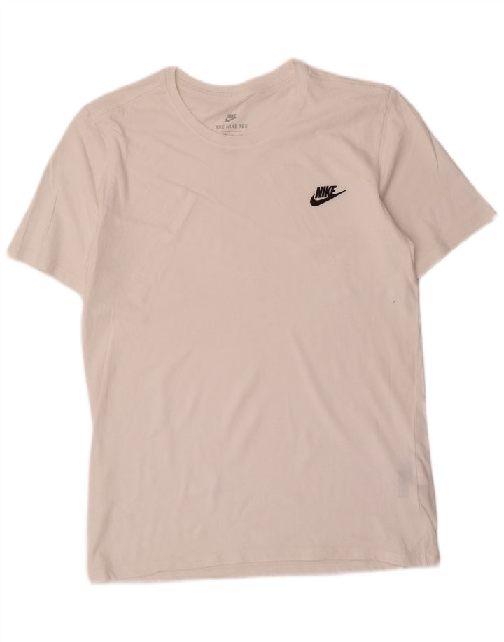 Nike Mens Athletic Cut T-Shirt Top Medium White Cotton