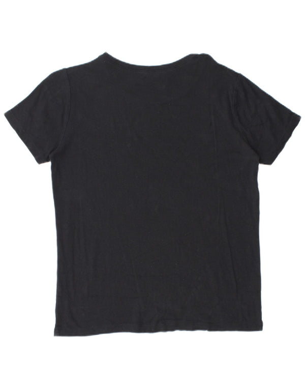 EDDIE BAUER Womens T-Shirt Top UK 18 XL Black Cotton