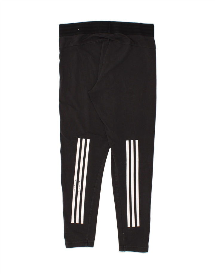 ADIDAS Womens Leggings UK 14 Medium Black Vintage Adidas and Second-Hand Adidas from Messina Hembry 