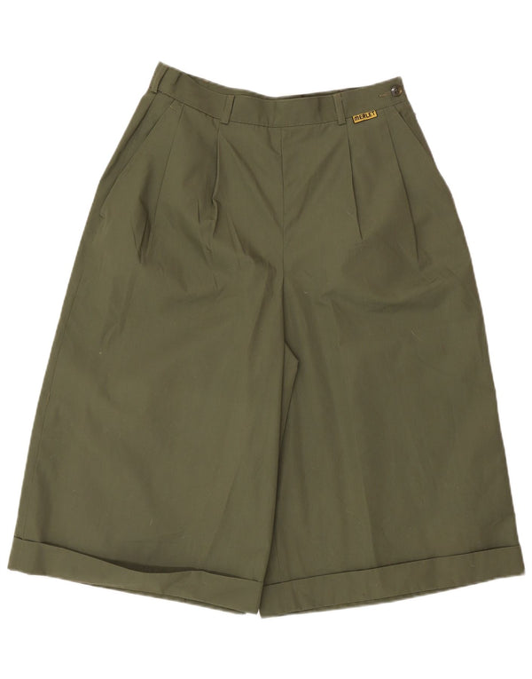 NINO Womens High Waist Pegged Chino Shorts IT 46 Large W26 L15 Khaki