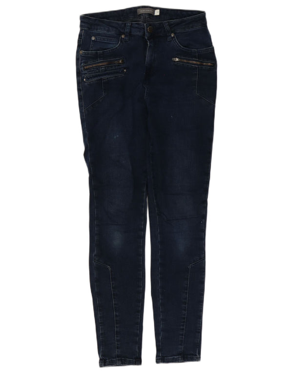 MINT VELVET Womens Skinny Jeans UK 10 Small W29 L29 Navy Blue Cotton