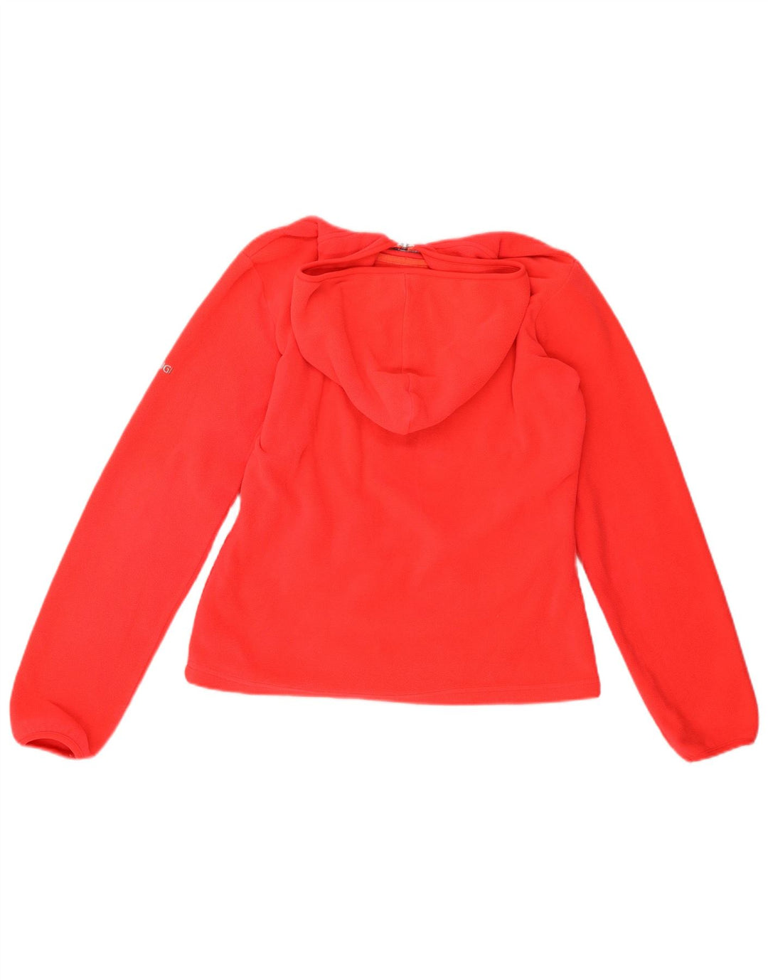 BRUGI Womens Hooded Fleece Jacket UK 14 Medium Red Paisley Polyester