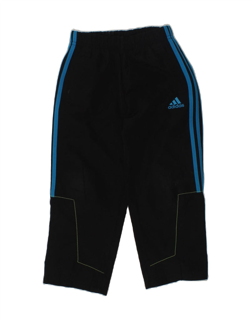 ADIDAS Boys Tracksuit Trousers 2-3 Years Black Polyester | Vintage Adidas | Thrift | Second-Hand Adidas | Used Clothing | Messina Hembry 