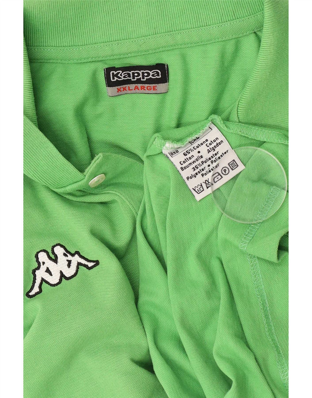 Kappa Mens Polo Shirt 2XL Green Cotton