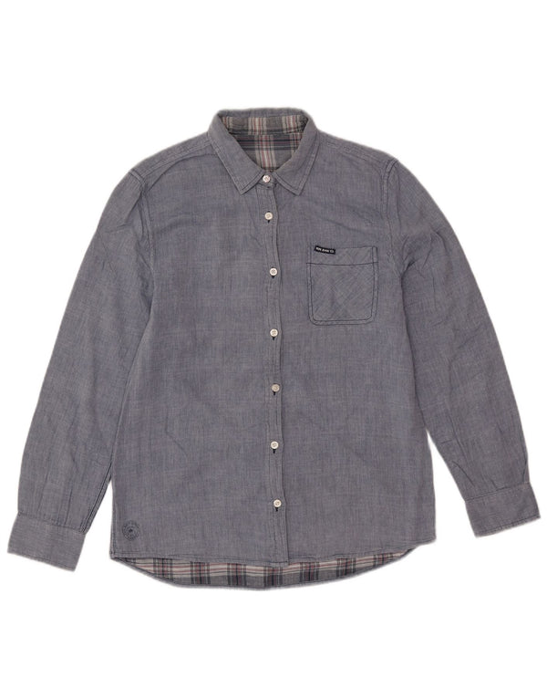 PEPE Jeans Womens Shirt UK 14 Medium Blue