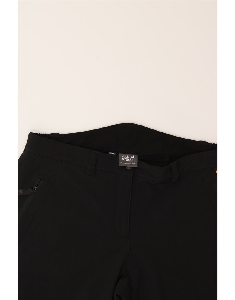 JACK WOLFSKIN Womens Graphic Windbreaker Trousers EU 22 2XL W36 L30 Black Vintage Jack Wolfskin and Second-Hand Jack Wolfskin from Messina Hembry 