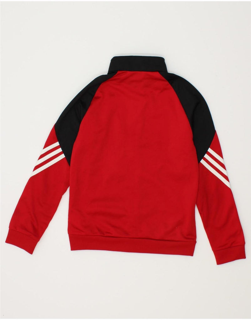 ADIDAS Boys Graphic Tracksuit Top Jacket 9-10 Years Medium Red Colourblock Vintage Adidas and Second-Hand Adidas from Messina Hembry 