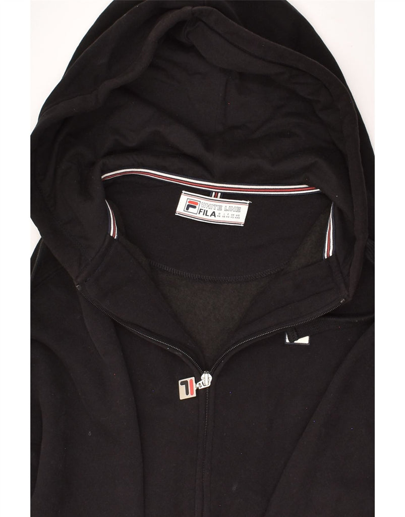 FILA Mens Zip Hoodie Sweater XS Black Cotton | Vintage Fila | Thrift | Second-Hand Fila | Used Clothing | Messina Hembry 