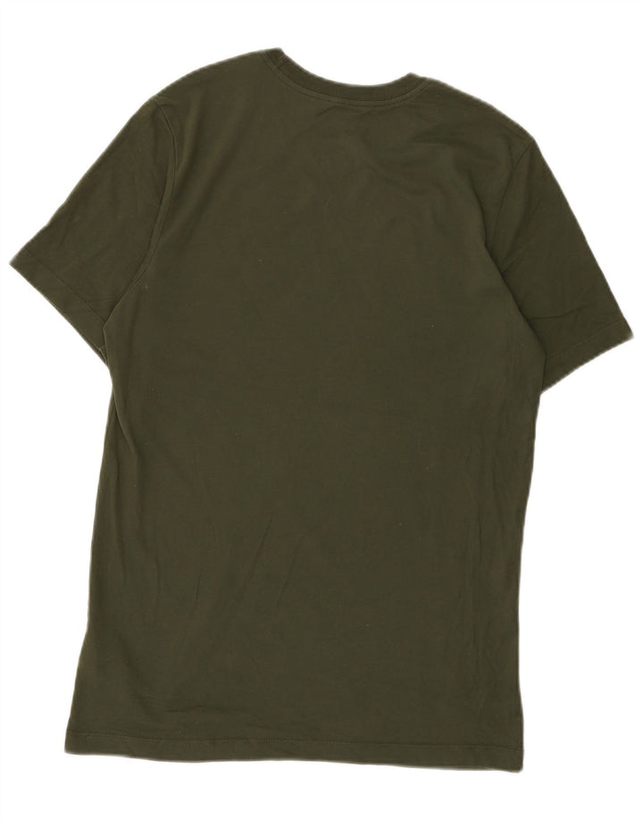 Nike Mens Dri Fit T-Shirt Top Medium Khaki Cotton