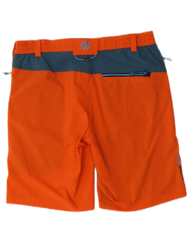 Sphere Pro Mens Graphic Cargo Shorts Medium W34 Orange Colourblock