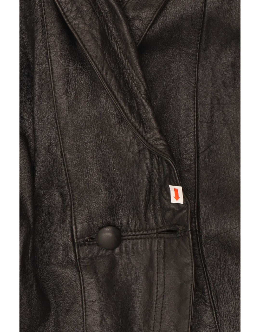 Vintage Womens Leather Jacket UK 42 XL Black