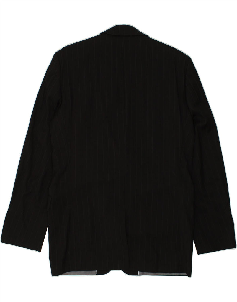 TOMMY HILFIGER Mens 3 Button Blazer Jacket UK 38 Medium Black Striped | Vintage Tommy Hilfiger | Thrift | Second-Hand Tommy Hilfiger | Used Clothing | Messina Hembry 