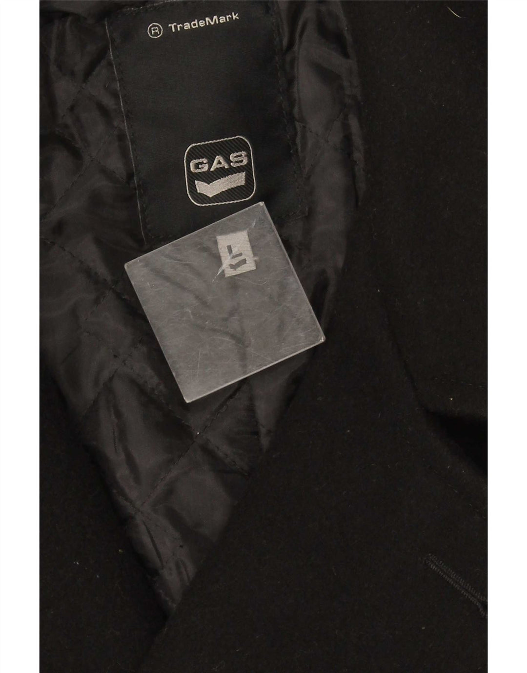Gas Mens Double Breasted Coat UK 40 Large Black