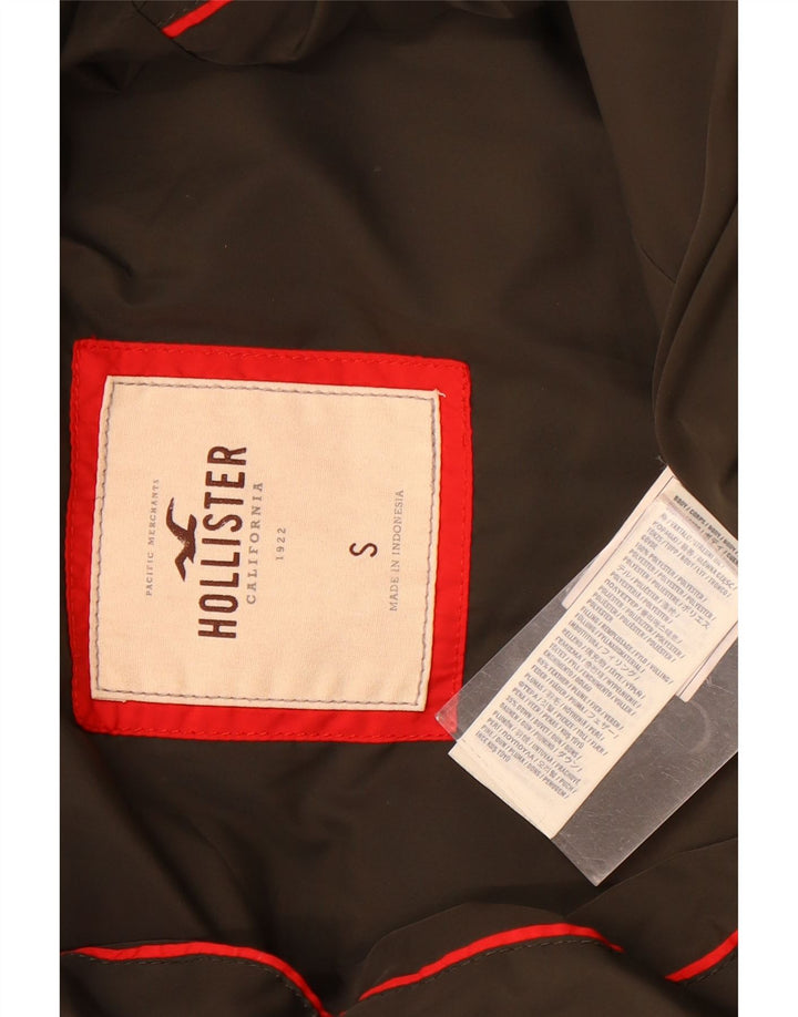 Hollister Womens Hooded Padded Jacket UK 10 Small Khaki Polyester