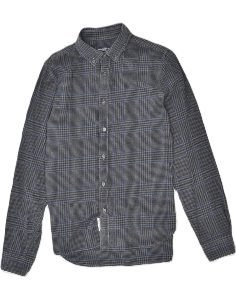 WOOLRICH Mens Shirt Small Grey Check Cotton | Vintage | Thrift | Second-Hand | Used Clothing | Messina Hembry 