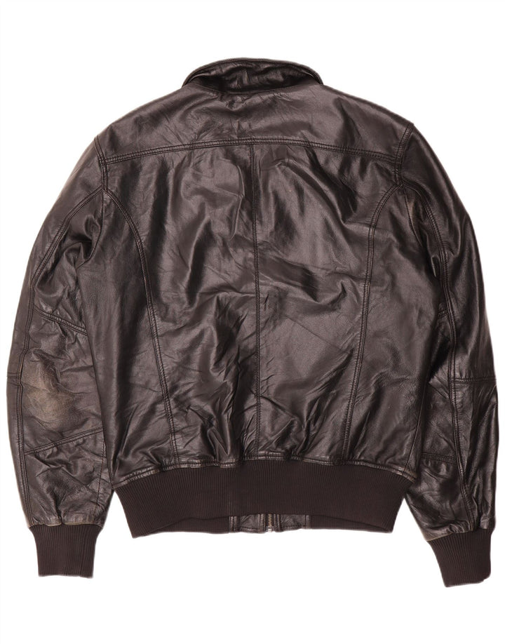Vintage Mens Leather Jacket UK 40 Large Black