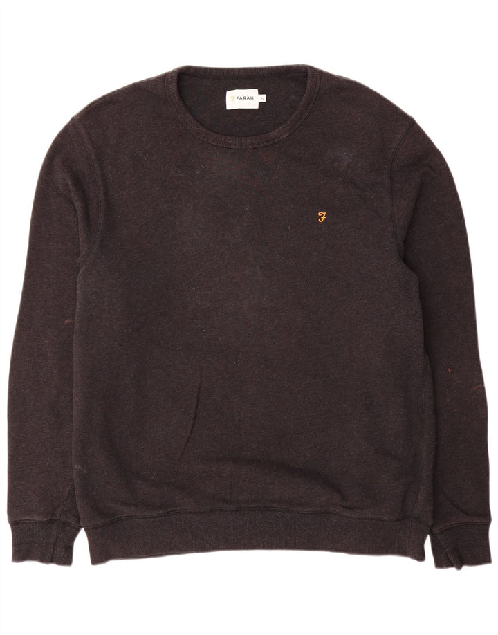 Farah Mens Sweatshirt Jumper XL Grey Cotton
