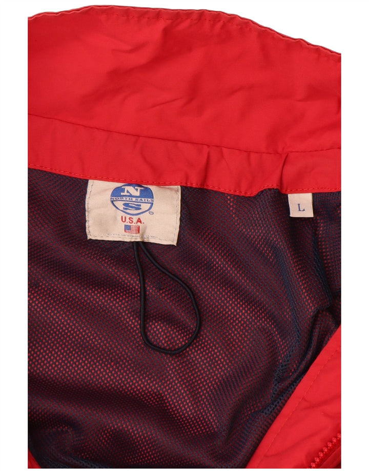 North Sails Mens Bomber Jacket UK 40 Large Red Polyamide