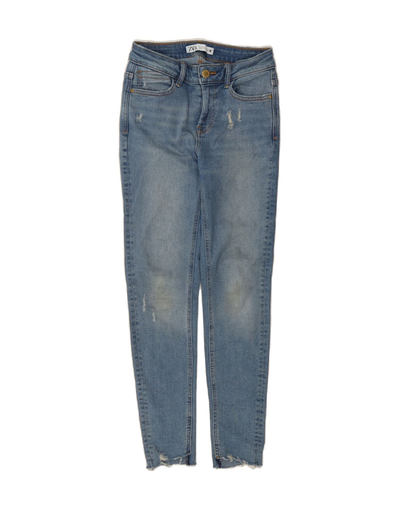 ZARA Womens Skinny Jeans EU 34 2XS W24 L26 Blue Vintage Zara and Second-Hand Zara from Messina Hembry 