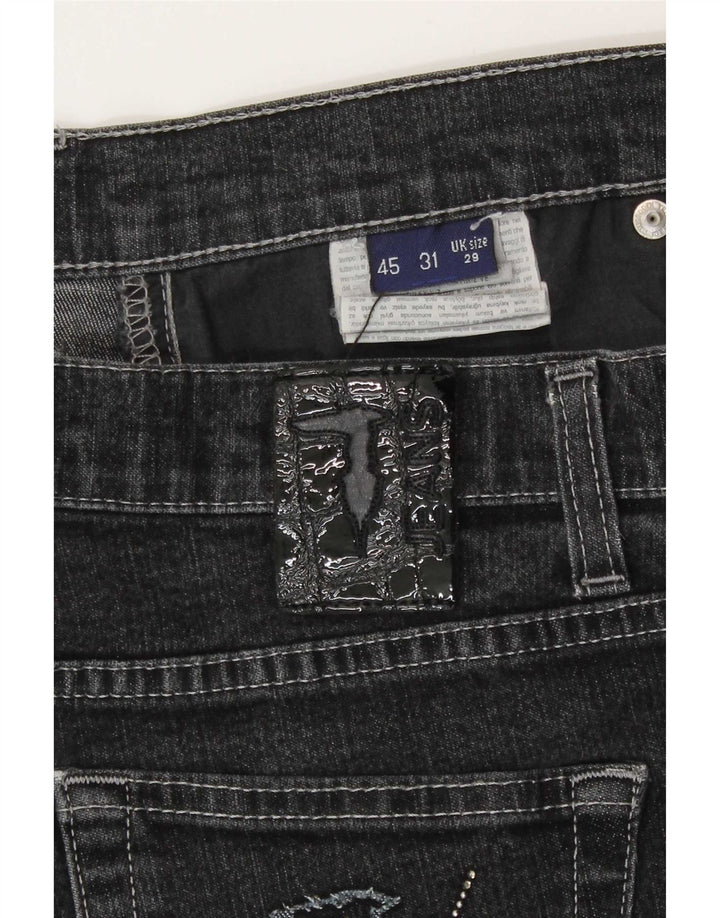 Trussardi Womens Straight Jeans W29 L31 Grey Cotton