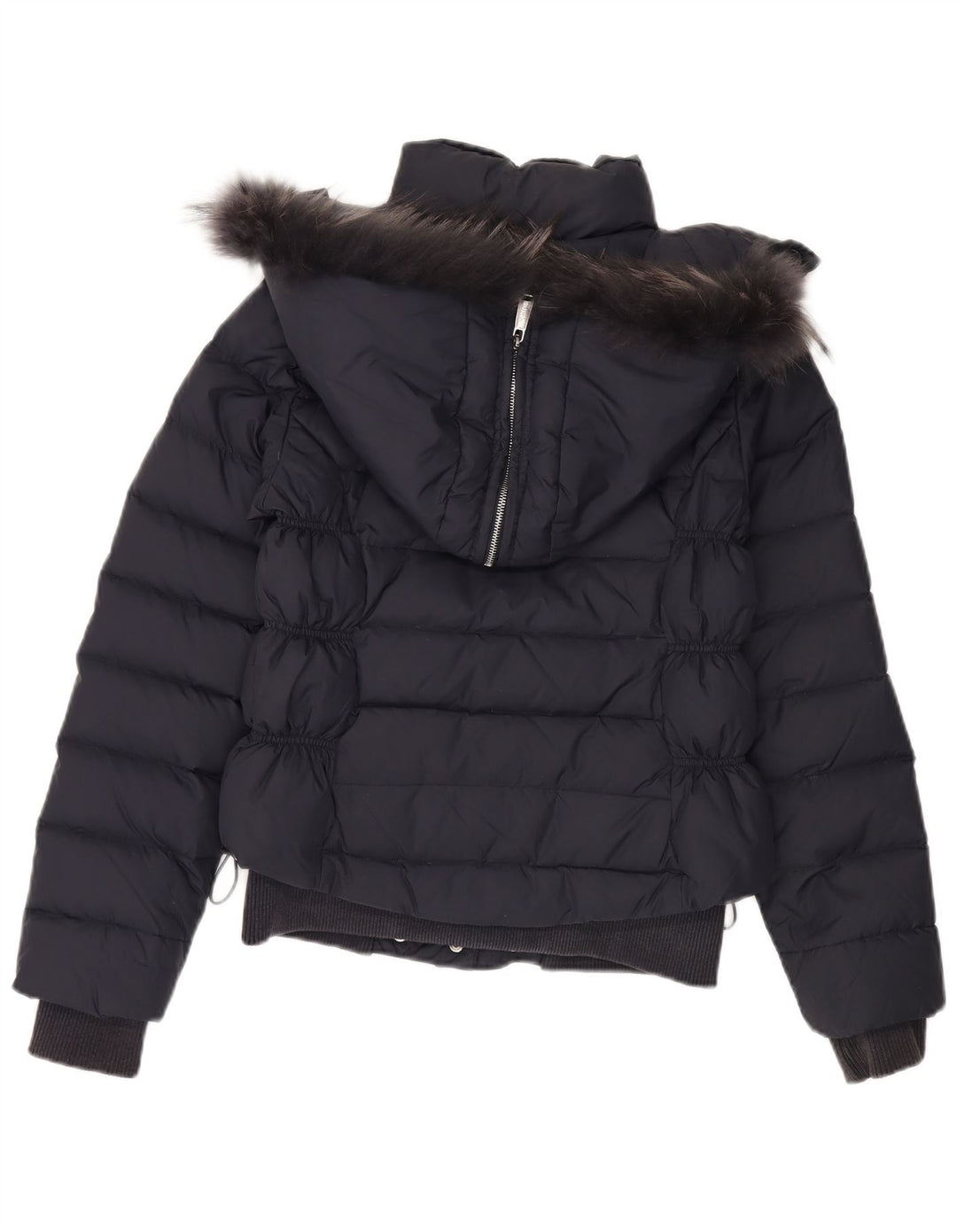 Zu Elements Womens Hooded Padded Jacket UK 12 Medium Navy Blue Polyamide