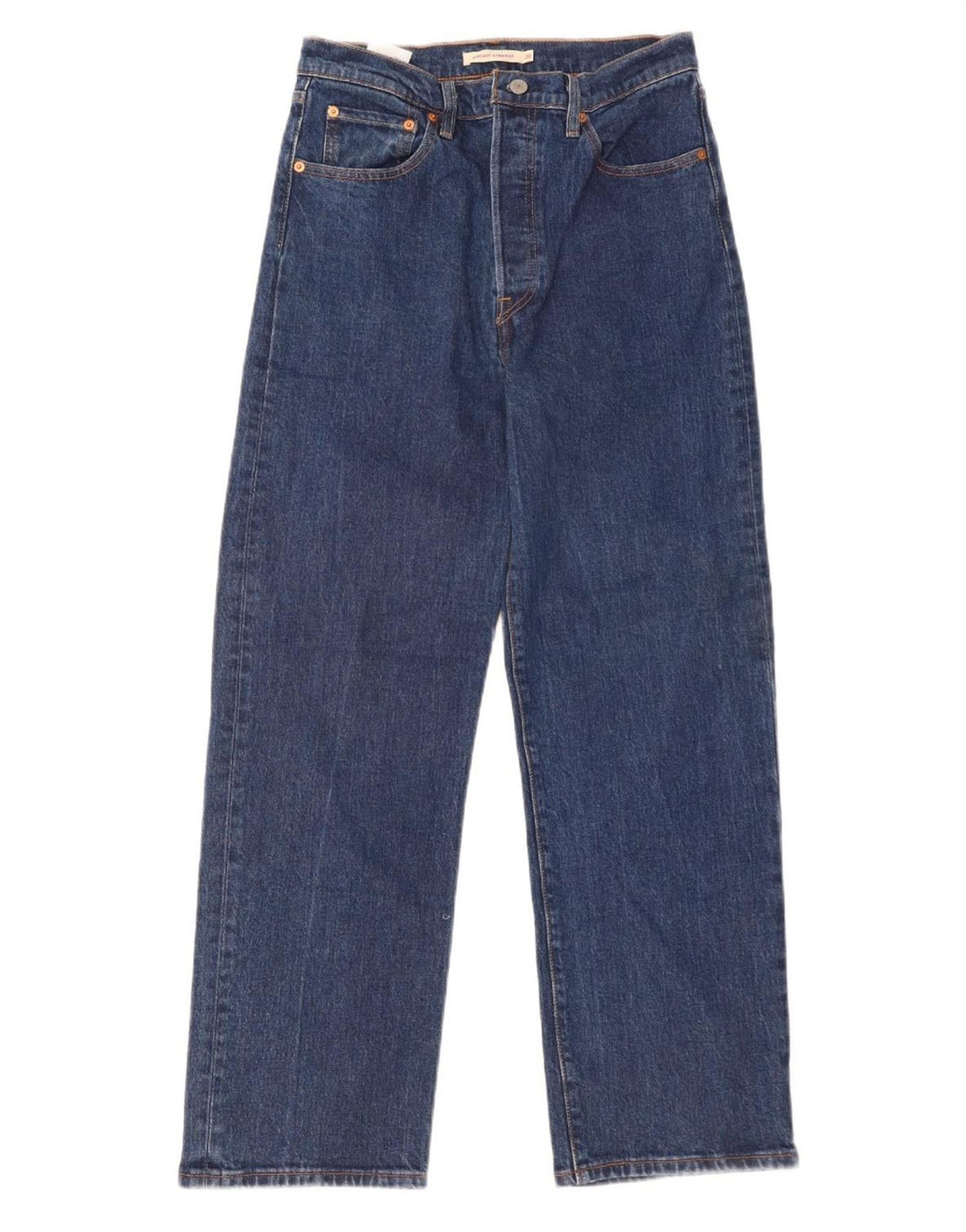 LEVI'S Womens Ribcage Straight Jeans W30 L29 Blue Cotton