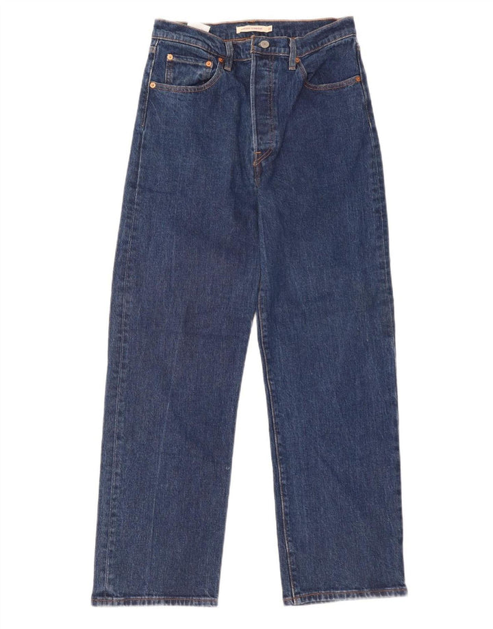 LEVI'S Womens Ribcage Straight Jeans W30 L29 Blue Cotton