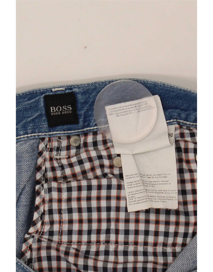 Hugo Boss Mens Straight Jeans W38 L34 Blue Cotton