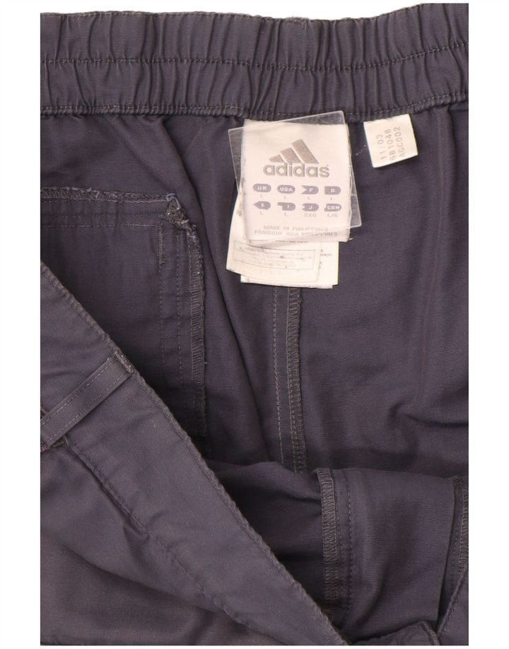 ADIDAS Mens Cargo Shorts Large W34 Grey Cotton