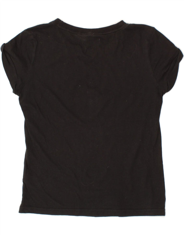 ADIDAS Womens Graphic T-Shirt Top EU 38 Small Black Cotton Vintage Adidas and Second-Hand Adidas from Messina Hembry 