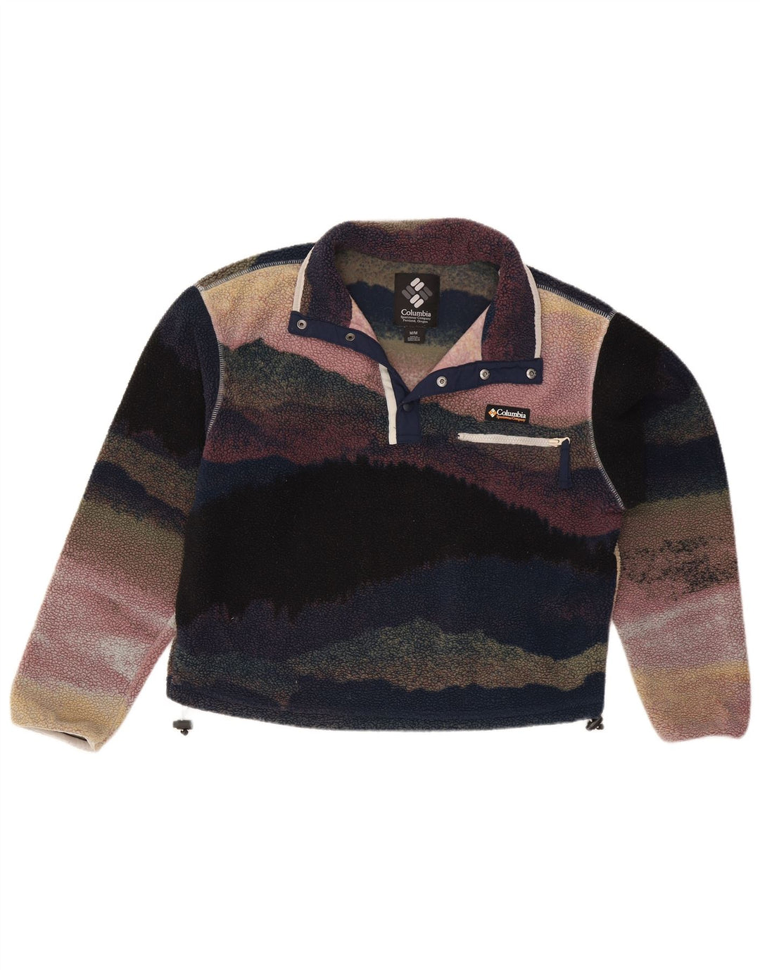 Columbia Womens Oversized Fleece Jumper UK 14 Medium Multicoloured