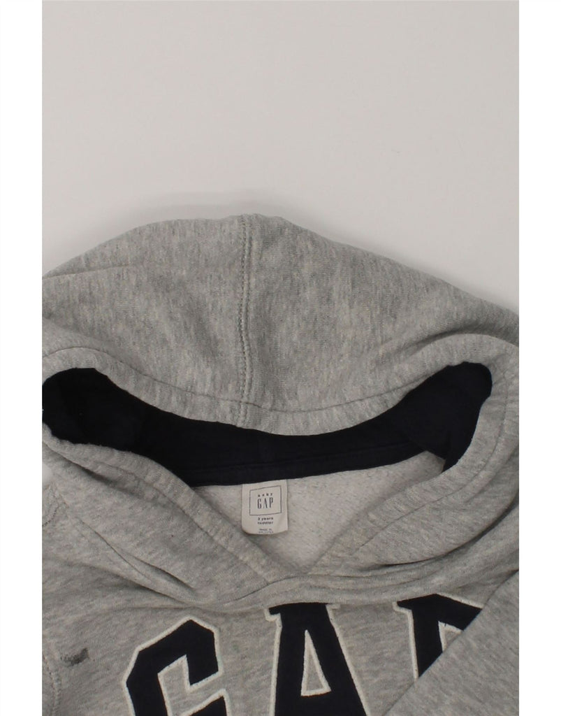 GAP Boys Graphic Hoodie Jumper 2-3 Years Grey Cotton | Vintage Gap | Thrift | Second-Hand Gap | Used Clothing | Messina Hembry 