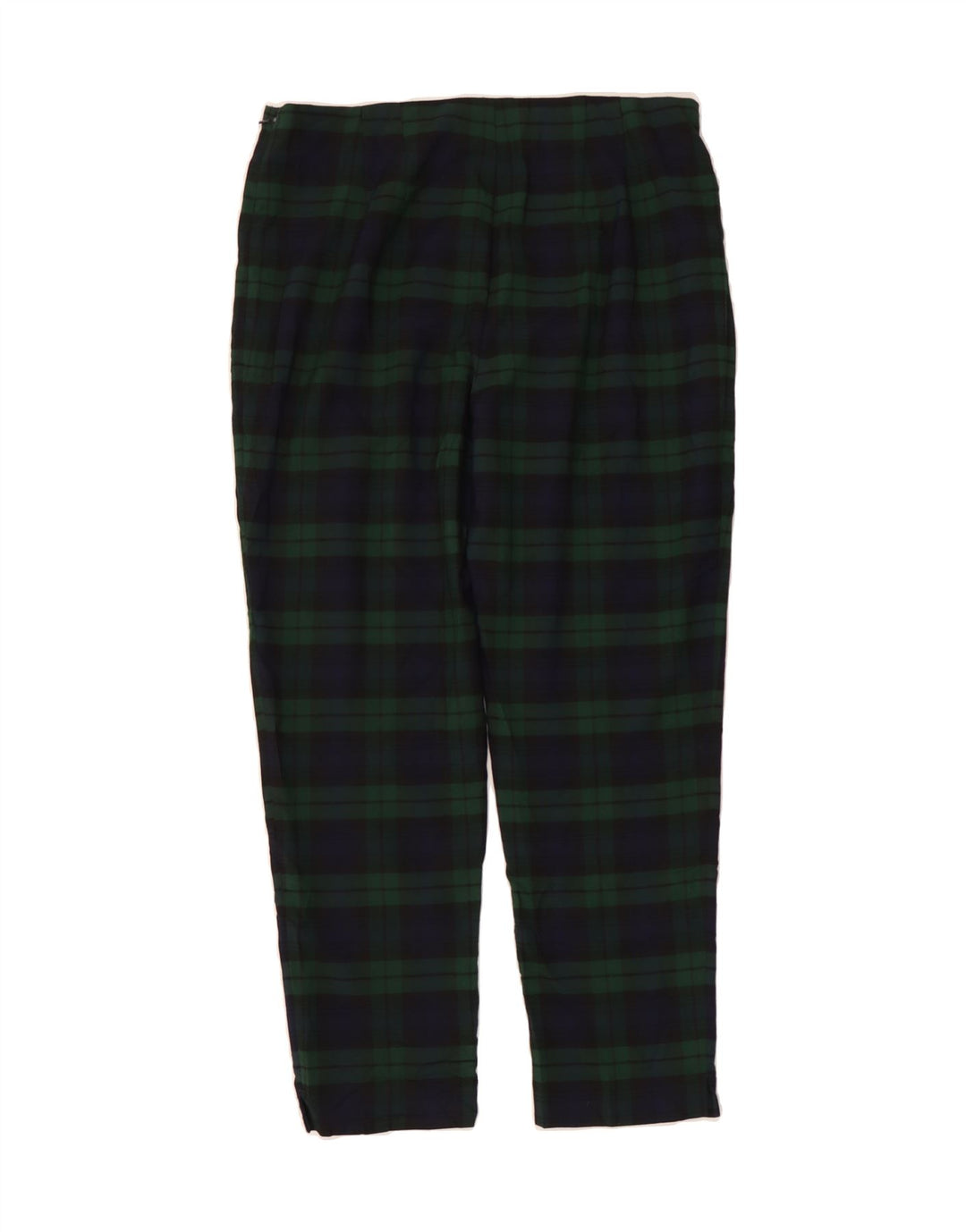 CHAPS Womens Slim Casual Trousers US 12 Large W32 L26 Navy Blue Check Vintage Chaps and Second-Hand Chaps from Messina Hembry 